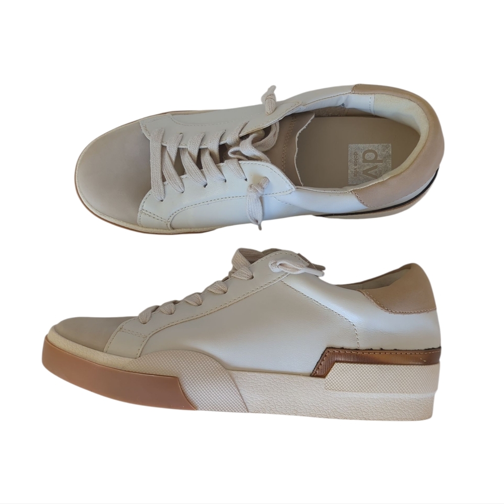 DV Dolce Vita Harryson Faux Leather Lace Up Sneakers 8.5 Blush Multi